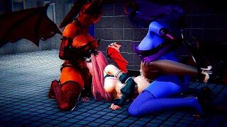 THREESOME FUTA SUCCUBUS SEX | 3D HENTAI DEMONS